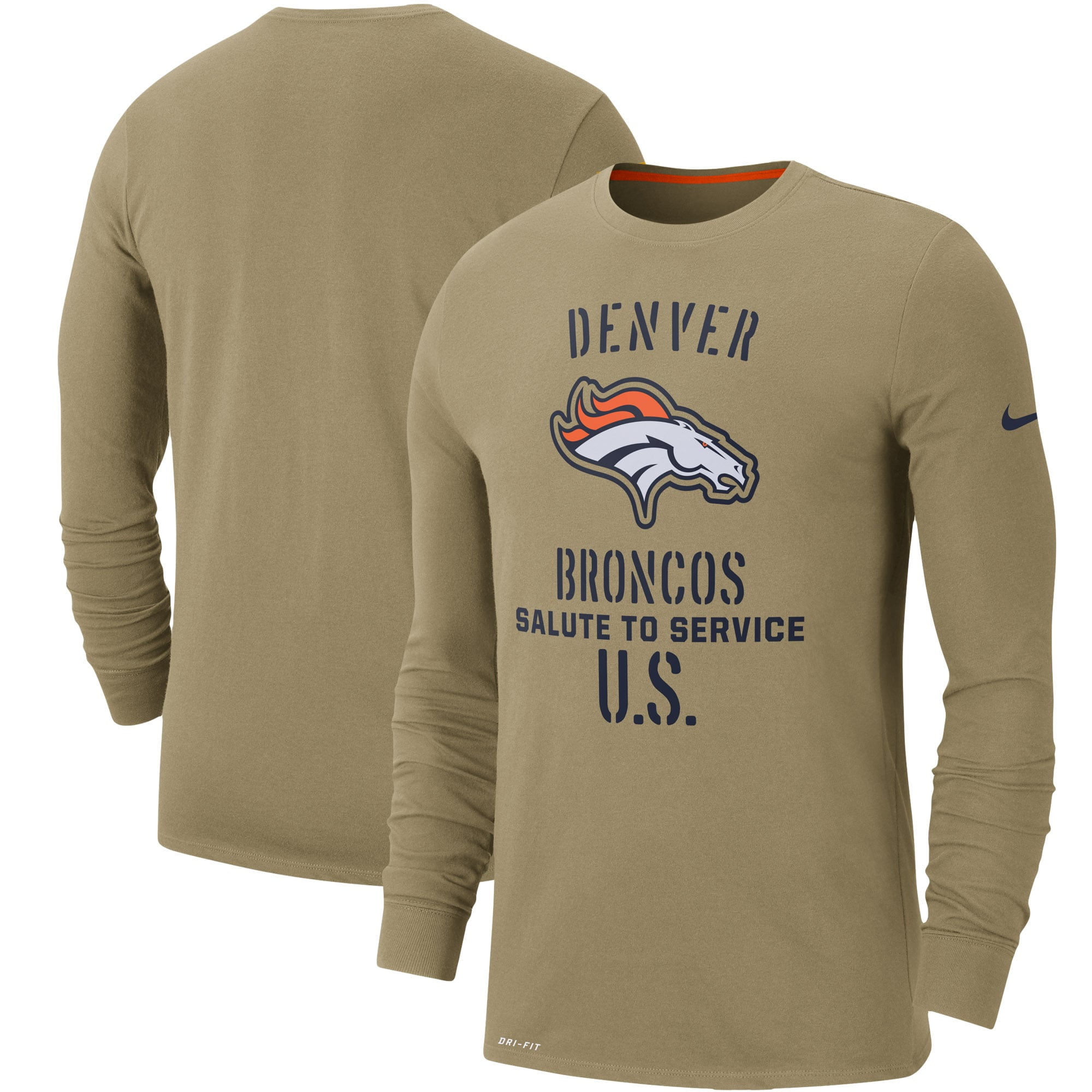 denver broncos men's long sleeve shirt