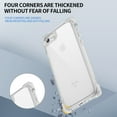 thumbnail image 2 of Shockproof Clear Designed for iPhone 7 Plus /  8 Plus, [Camera & Screen Raised Edge Protection] [Air Guard Four Corner Bumper 15FT Drop Protection] [Not Yellowing] Soft Slim Silicone Case, Clear, 2 of 9
