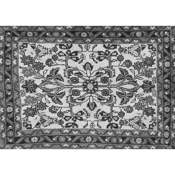Ahgly Company Indoor Rectangle Animal Gray Traditional Area Rugs, 2' x 4'