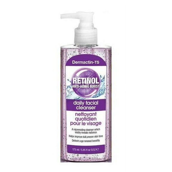 Dermactin-TS Daily Facial Cleanser with Retinol 5.85 oz. (Pack of 4) - Improves Dull & Uneven Skin Tone, with Age Renewal Benefits, Leaves Skin Rejuvenated & Reveals Radiance In Skin-Tone