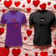 thumbnail image 3 of Playera Duo Parejas Loco Por Ella 14 De Febrero San Valentin Color Morado Talla Chica Marca Emil SaEs, 3 of 4