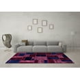 thumbnail image 3 of Ahgly Company Indoor Rectangle Patchwork Purple Transitional Area Rugs, 3' x 5', 3 of 4
