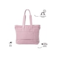 thumbnail image 4 of Totto Bolsa De Dama - Mujer Con Porta Laptop 15 Shopper - A Color Rosa Diseño De La Tela Lisa violeta G, 4 of 6