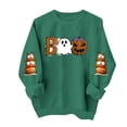 thumbnail image 5 of Jsaierl Womens Halloween Sweatshirts Cute Graphic Pullovers Vintage Going Out Round Neck Long Sleeve Sweater Tops Halloween Clothes, Sizes S-2XL, 5 of 6