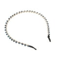 thumbnail image 5 of Unique Bargains 1pc Faux Crystal Hair Hoop Women Hairband Hair Accessories 0.20 Inch Wide Dark Blue, 5 of 7
