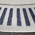 thumbnail image 5 of SAFAVIEH Beach House Roswell Bordered Indoor/Outdoor Area Rug, Ivory/Navy, 6'7" x 6'7" Round, 5 of 9