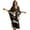 Black and White - Crane, variant on Cloud Print Kaftan Dresses for Women Ink Wash Painting Printed V-Neck Women's Swimwear Cover Ups Batwing Sleeve Beach Cover up Lightweight Long Coverups Caftan Dress