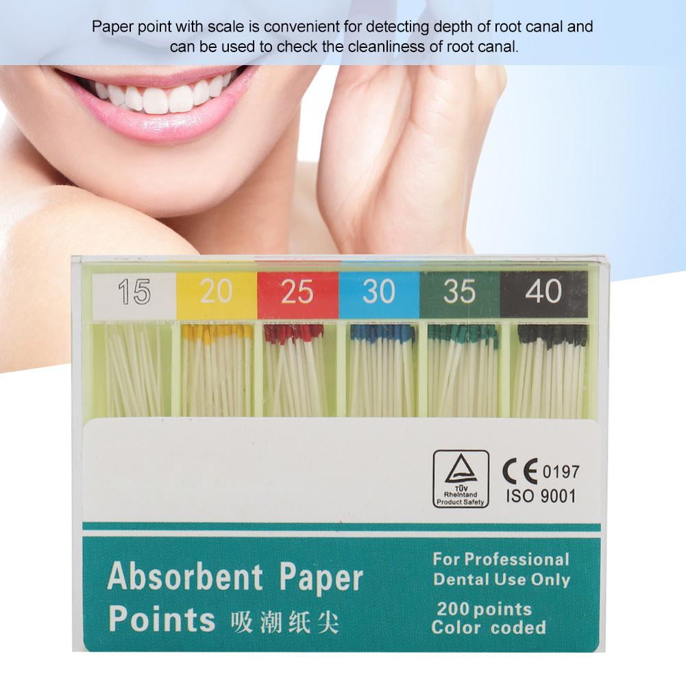 Sonew Professional Endodontic Absorbent Paper Points Dental Use Tool 02 Taper ,Absorbent Paper