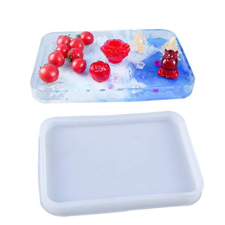 Yohome Resin Silicone Molds, Tray Molds for Epoxy Resin, DIY Resin Serving, Size: One size, As Show