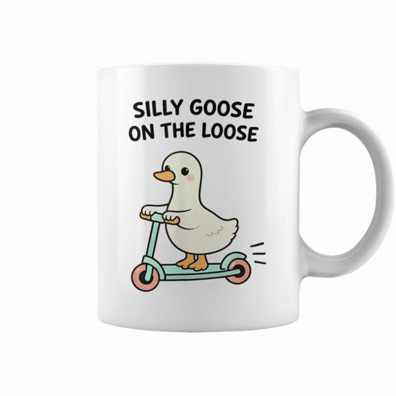 Silly Goose On The Loose Meme Kawaii Girls Women Coffee Mugs
