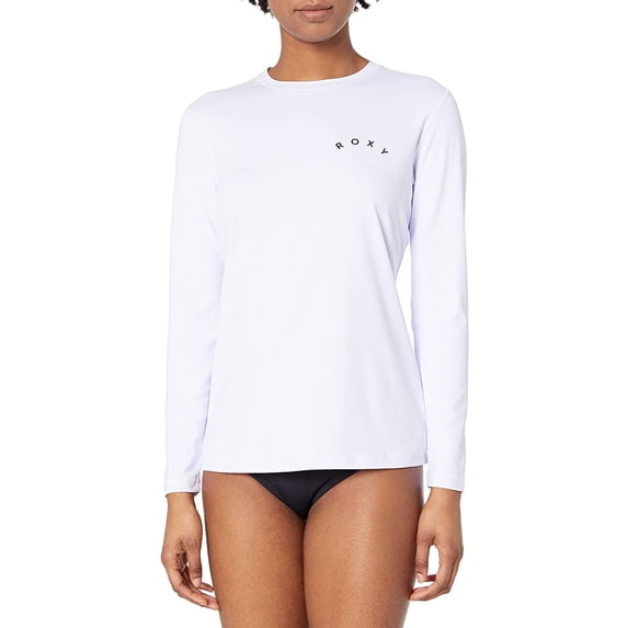 Roxy BRIGHT WHITE Enjoy Waves Long Sleeve Rashguard, US Medium