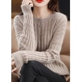 thumbnail image 5 of Maydear Womens Crewneck Wool Sweater, Casual Long Sleeve Pullover Tops, 5 of 5