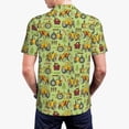 thumbnail image 3 of Balery Cute Tractor Printed Men’s Short Sleeve Polo Shirt, Midweight Men's Shirt,Golf Polo shirts -Small, 3 of 8