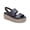 Black, variant on Women's  Slides Comfortable Sandals With Adjustable Buckle Straps Anti Slip Dress Walking Sandals Womens Flats Shoes