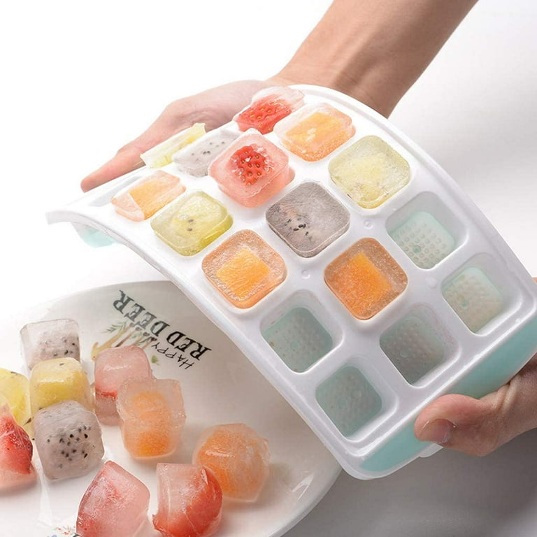 Tray Deep Pieces 3 Ice-Cube Mould Silicone With lid Collapsible Tray Ice  Silicone Kitchen，Dining & Bar
