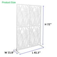 thumbnail image 7 of Miniyam Metal Outdoor Privacy Screen 74" x 45.3" – Waterproof, Rust-Proof Room Divider, White, 7 of 7