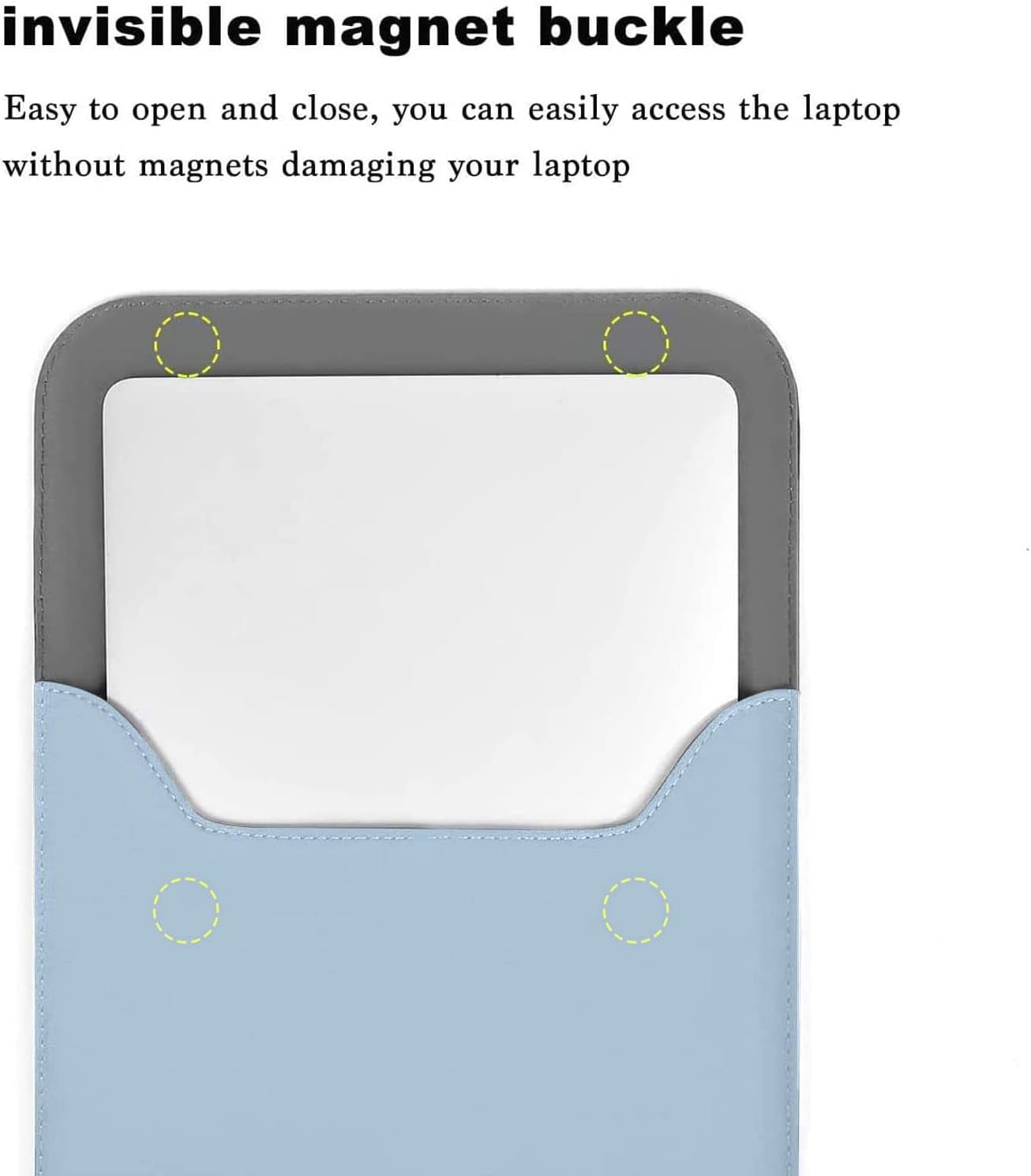 MOSISO 13" Leather Laptop Sleeve Compatible with MacBook/Air/Pro & iPad, Soft Shockproof Case with Accessory Bag