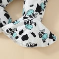 thumbnail image 6 of Baby Girl Clothes Outfit Newborn Letter Holy Cow I'm CUTE Ruffle Cow Print Romper Long Pants Headband Clothing Sets for Fall Winter 0 3 6 9 12 18 Months Baby Girl Clothes, 6 of 7