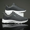 thumbnail image 4 of Dakaela Fashion Sneakers for Men Waterproof Running Tennis Shoes Gym Workout Casual Shoes Grey 10, 4 of 6