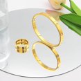 thumbnail image 3 of 2024 New Design Stainless Steel 18K Gold Not Fading For Woman Bracelet Zircon And Cross Nut Nail Fashion Love Bbangle Jewelry SH, 3 of 7