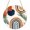 Beige, variant on Bohemian Nordic Round Front Door Welcome Sign, 5.9 Inch Wall Hanging Decor for Indoor Outdoor, Abstract Art Coconut Palm Leaves Home Porch Hanger Decorations for Holiday Gift