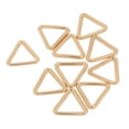 thumbnail image 1 of yuksok 10pcs Metal Hollow Closed Triangle Rings Loop Connectors Buckles Gold, 1 of 9