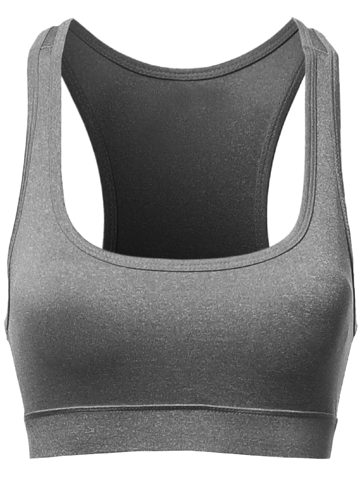 FashionOutfit Women's Basic Racerback Sporty Sport Bras