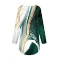 thumbnail image 4 of Knosfe Womens Casual Tops Clearance Dressy Marble Print Plus Size Shirts Fall Crew Neck Winter Long Sleeve Women's Tunics and Blouses Loose Plus Size Trendy Work Tunic Tops for Women Plus Size L, 4 of 5