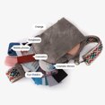 thumbnail image 3 of Bolso cruzado informal de PU para mujer, bolso de pecho multiusos, riñonera (gris), 3 of 9