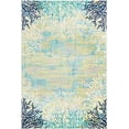 thumbnail image 3 of Unique Loom Atoll Ariel Rug Blue/Ivory 4' 1" x 6' 1" Rectangle Botanical Beach/Nautical Perfect For Living Room Bed Room Dining Room Office, 3 of 7