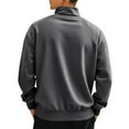 thumbnail image 6 of IYTR Men Casual Shirts Fashion Solid Color Pullover Long Sleeve Tops With Pocket Sweatshirts, 6 of 7