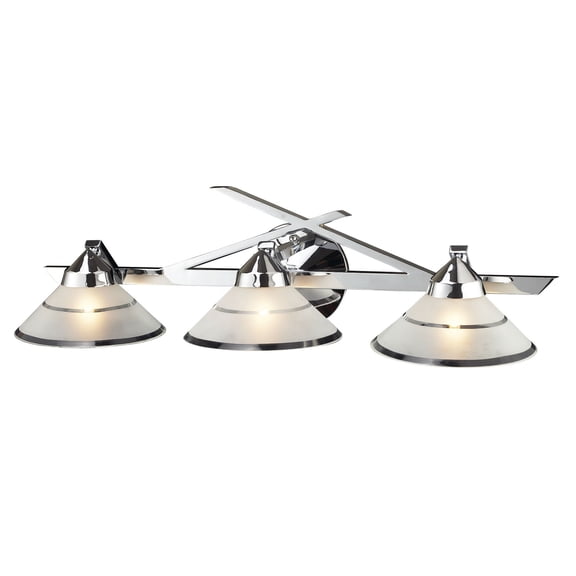 Elk Home 25-Inch Wide Refraction Vanity Light, Polished Chrome