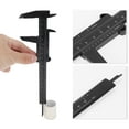 thumbnail image 5 of Unique Bargains 1 Pc Mini Eyebrow Measuring Ruler Double Scale Aliper Measuring Tool 8.27"x2.91" Black, 5 of 7