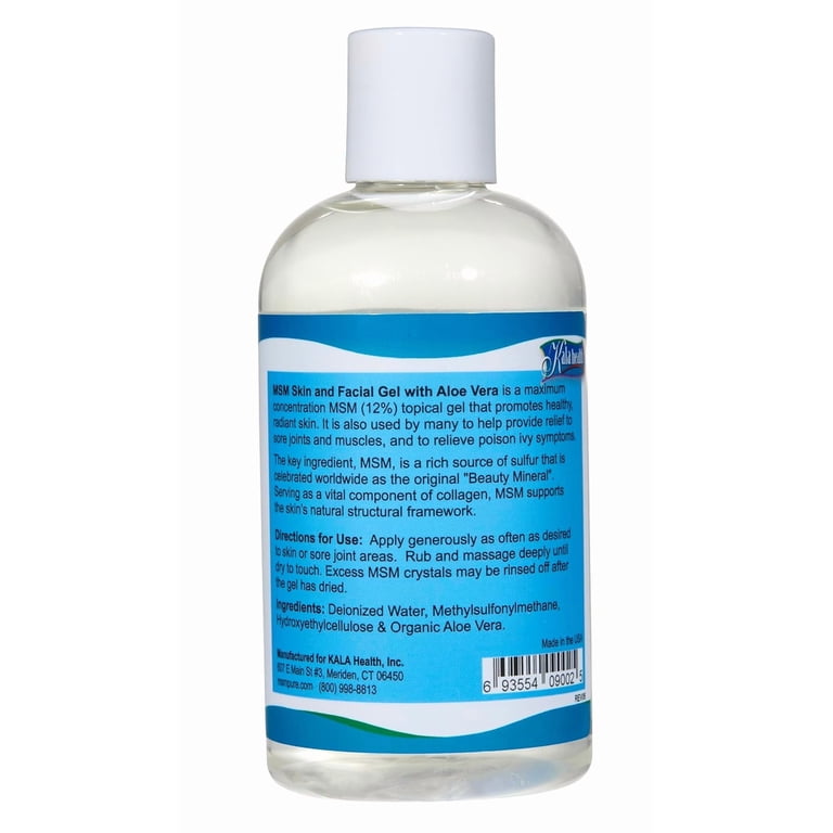 MSMPure, Skin & Facial MSM Gel, 8 oz, Organic Aloe, Preservative-Free -  Walmart.com