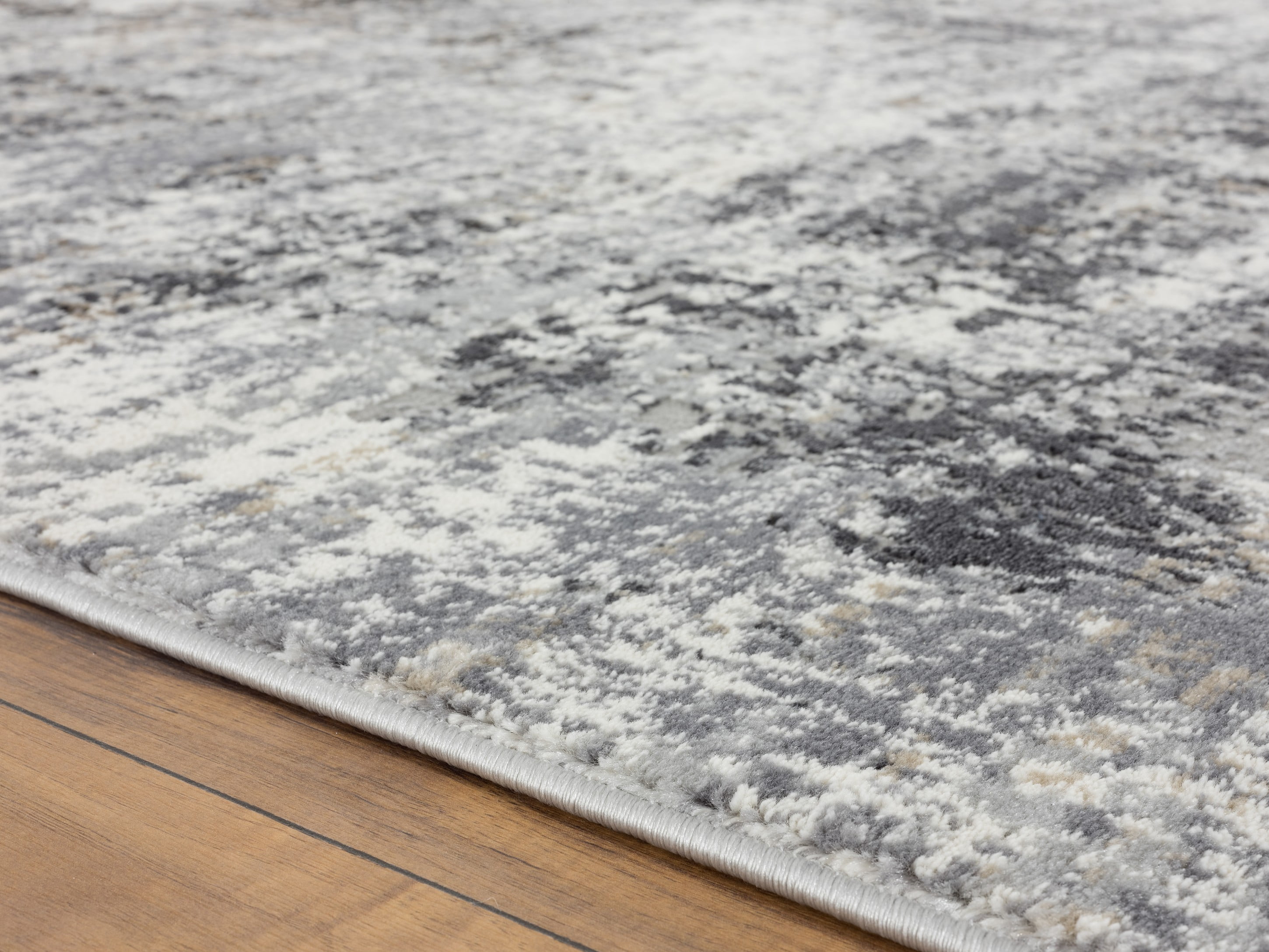 United Weavers Hyperion Calypso Transitional Abstract Round Area Rug, Charcoal, 7'10" x 7'10"