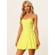 thumbnail image 3 of Disfraz de navidad Allegra K mujeres sin tirantes mini vestido tubo acampanado Amarillo claro S, 3 of 6