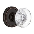 thumbnail image 2 of Nostalgic Warehouse Rosette Classique Double Mannequin Rond Cristal Clair Poignée de Porte en Bronze Intemporel, 2 of 4