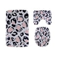thumbnail image 1 of JSDART Beautiful Pink Leopard Skin 3 Piece Bathroom Rugs Set Bath Rug Contour Mat and Toilet Lid Cover, 1 of 2