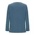 thumbnail image 6 of FDGIU Women's Ribbed Knit Pullover - Long Sleeve Crewneck Tunic Top, Fall Winter Casual Sweater, 6 of 6