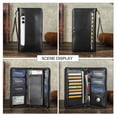 thumbnail image 2 of Contact's Leather Family Passport Wallet for 6 Travel Passport Holder with Airtag RFID Blocking (Black), 2 of 11