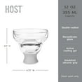 thumbnail image 6 of Host FREEZE Margarita Glasses, Cocktail Drinking Glasses 12oz Set of 2 Gray, 6 of 9
