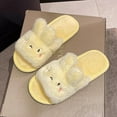 thumbnail image 5 of Gubotare Plush Slippers for Women Women's Slippers Ladies Memory Foam Slippers Non-slip Rubber Bottom Ladies Home Slippers Warm Plush Lining Bedroom Comfortable Home Shoes Size 7.5 (Yellow,7.5), 5 of 6