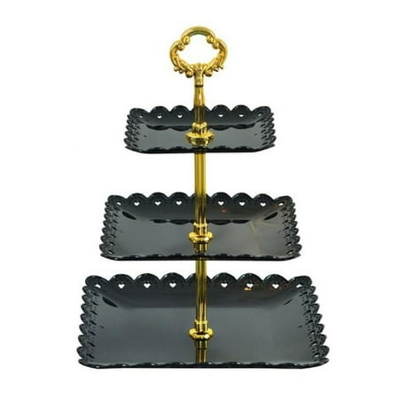 

Binpure Creative Three Layers Fruit Plate Cake Dessert Snack Cupcake Stand
