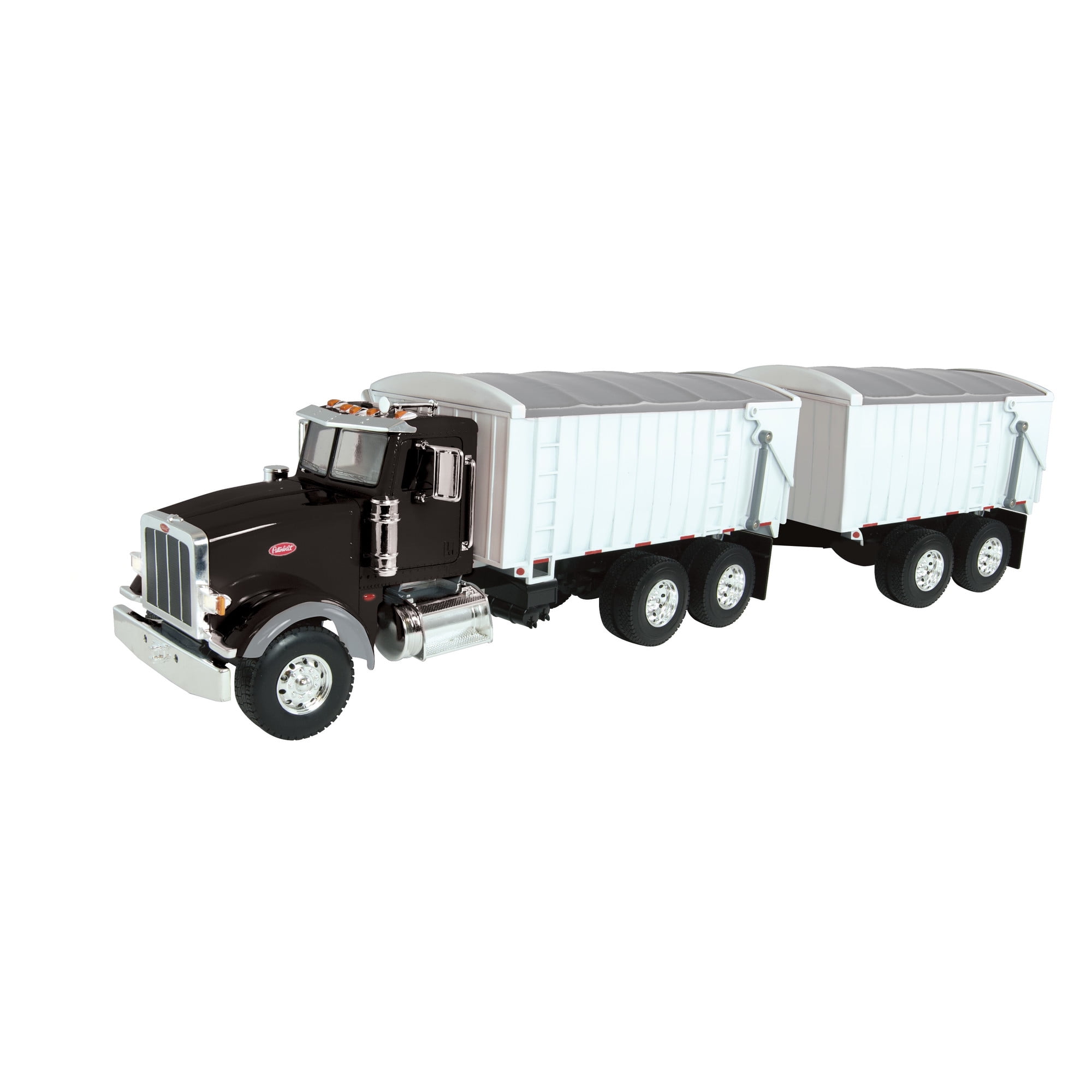 ERTL Big Farm Peterbilt 1:16 Model 367 Straight Truck Vehicle Playset with  Grain Box and Grain Box Pup Trailer