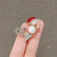thumbnail image 2 of Christmas Brooch Pin Rhinestone Festival Lapel Pin for Jackets Clothing Hats, 2 of 5