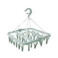 thumbnail image 2 of 1*Foldable 32-Clip Clothes Drying Rack Plastic Foldable Clip Space Saving Indoor Socks Drying Rack, 2 of 3