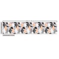 thumbnail image 3 of Ambesonne Floral Design Fabric by the Yard Upholstery, Geometric Lozen Rose, 3 Yards, White Charcoal Grey Amber, 3 of 5