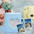 thumbnail image 5 of 3 Inch Photocard Holder Book Mini Photo Album Mirror-like Photocard Binder Small Photo Card Book Love Heart Hollow Photocard ID Holder with Love Heart Pendant 32 Pockets, 5 of 6