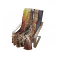 thumbnail image 4 of Sea Soft Flannel Fleece Blanket, Sailing Themed Photo with Sunset Beyond the Mountains Lakeside Composition, Cozy Plush for Indoor and Outdoor Use, 70" x 90", Yellow Blue and Brown, by Ambesonne, 4 of 6