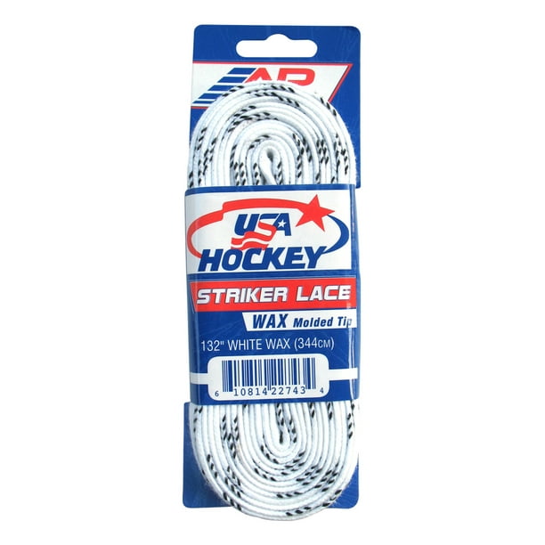 A&R Sports USA Hockey Laces, Waxed White, 132"